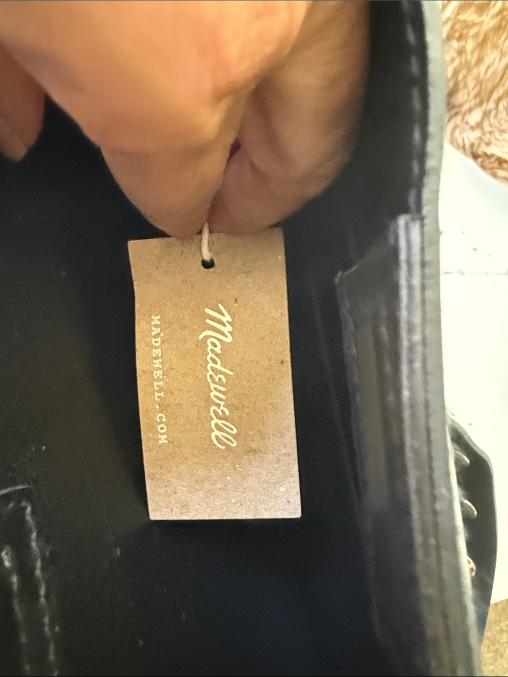 Madewell Black Leather Stud-Accent Shoulder Bag - Picture 8 of 8